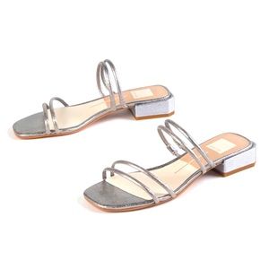 Dolce Vita Haize Strappy Sandal in Pewter. 6